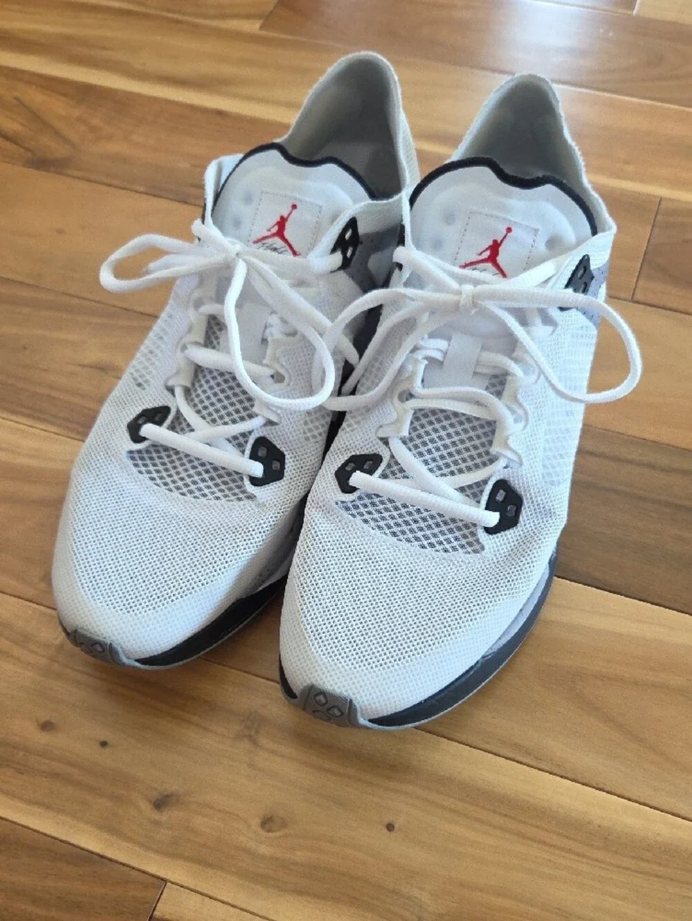 Jordan Men's White and Gray Athletic Sneakers